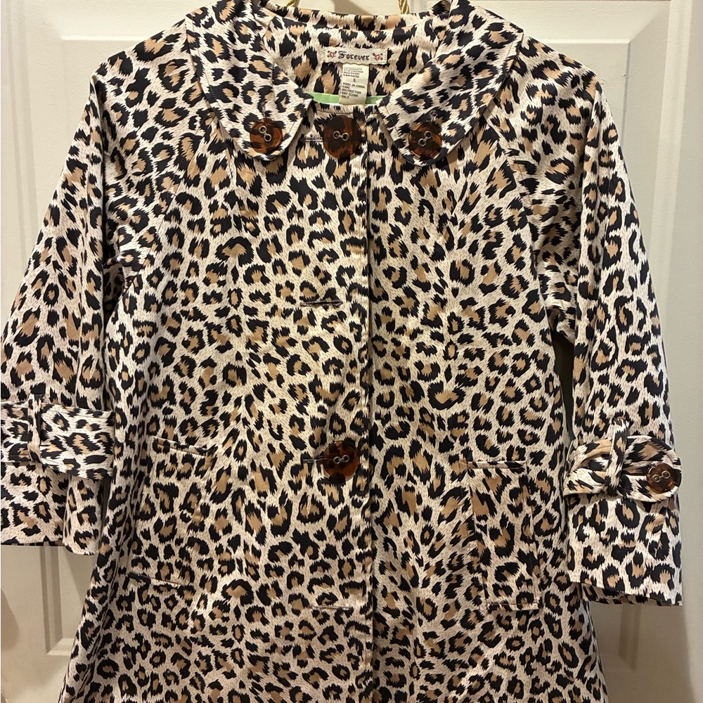 Forever Leopard Print Raincoat